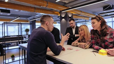 Colleagues having fun in the office Stock Footage 94717854