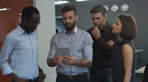 Colleagues laughing during the work Stock Footage 68358802