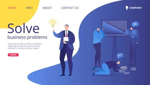 Colleagues in office solving business problem vector illustration. Group people Illustrazione stock