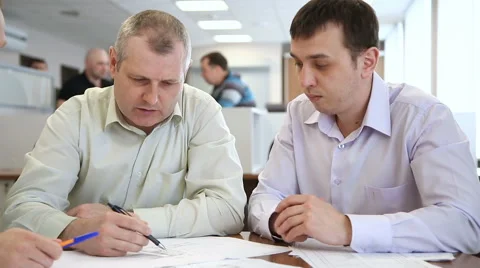 Colleagues in the office at work Stock Footage 62977515