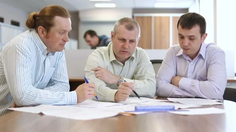 Colleagues in the office at work Stock Footage 62978566