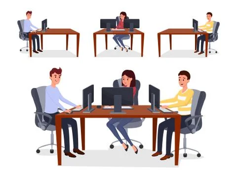 Colleagues, programmers team vector illustration Stock Illustration