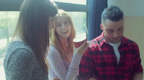 Colleagues in the startup office Stock Footage 62948823