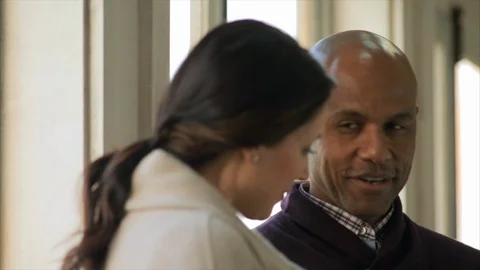 Colleagues talking with each other. Stock Footage 88405967