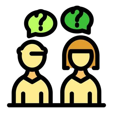 Colleagues thinking with question marks, problem solving and brainstorming .. イラスト素材