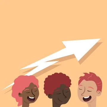 Colleagues Thinking Talking New Innovative Ideas. Three People Discussing Recent Stock Illustration
