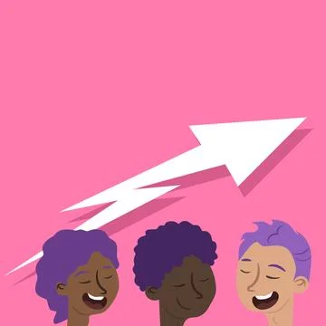 Colleagues Thinking Talking New Innovative Ideas. Three People Discussing Recent Stock Illustration