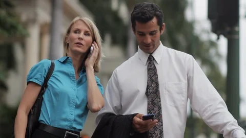 Colleagues using smart phones. 스톡 동영상 88371187