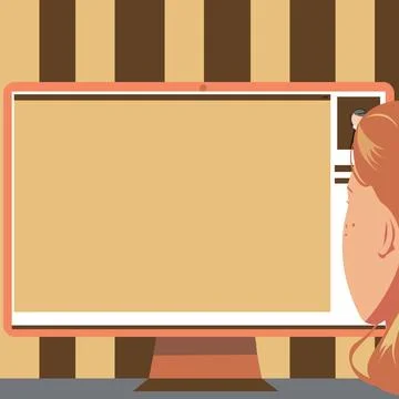 Colleagues Using Technology Having Online Meeting Discussing Future Project 스톡 일러스트