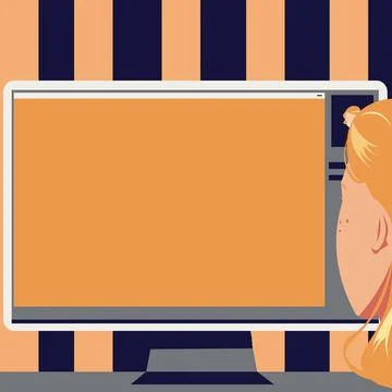 Colleagues Using Technology Having Online Meeting Discussing Future Project Illustrazione stock