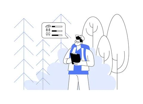 Collect biodiversity data abstract concept vector illustration. Stock Illustration