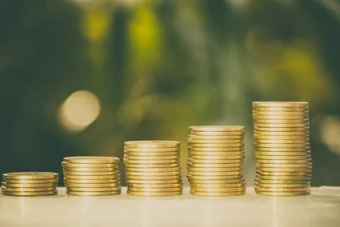 Collect coins Stock Photos