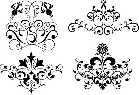 Collect element for design, set flower, vector Stock Illustration