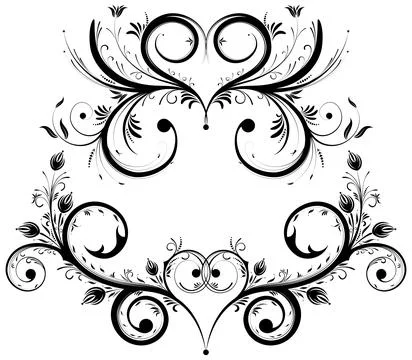 Collect flower border Stock Illustration