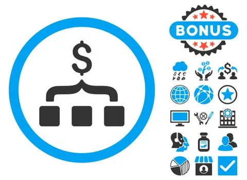 Collect Money Flat Vector Icon with Bonus Ilustración de archivo