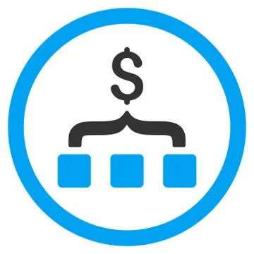 Collect Money Rounded Vector Icon Ilustración de archivo