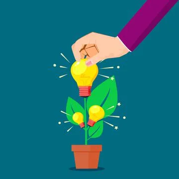 Collect a tree of creativity. Inspirational ideas. search for new ideas vecto Stock-Illustration