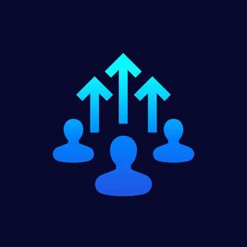 Collect user data icon on dark Stock Illustration