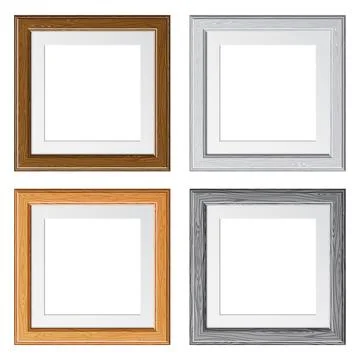 Collect Wooden Frames Stock Illustration