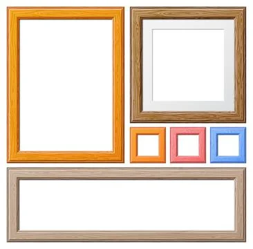 Collect Wooden Frames Illustrazione stock
