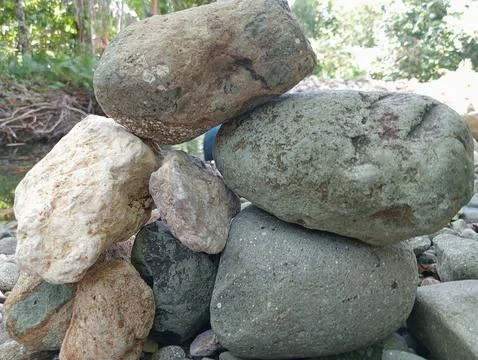 Collected stones Stock Photos