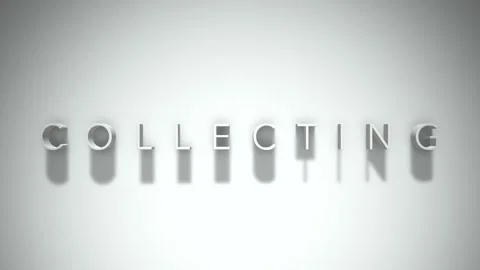 Collecting 3D title animation with shadows on a white background Stock Footage 297384124