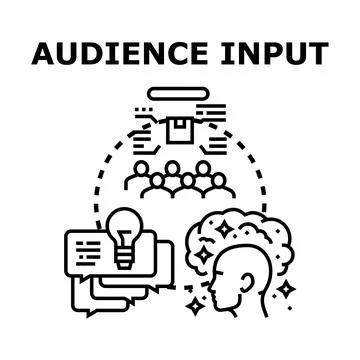 Collecting audience input for problem solving and innovation Stock Illustration