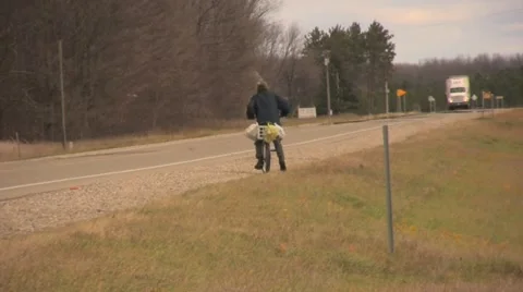 Collecting Cans Stock Footage 1016361