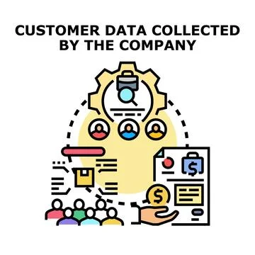 Collecting customer data for valuable business insights Stock Illustration