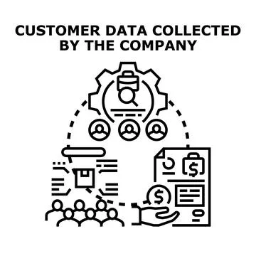 Collecting customer data for valuable business insights Stock Illustration