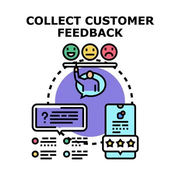 Collecting customer feedback and online review ratings Stock Illustration