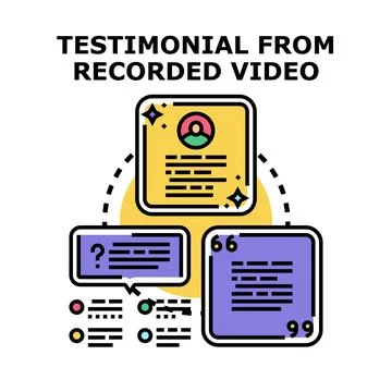 Collecting customer feedback and testimonials concept Stock Illustration