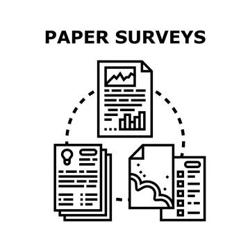 Collecting data analyzing research results planning survey concept Stock Illustration