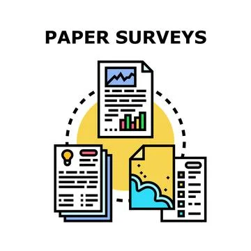 Collecting data analyzing research results planning survey concept Stock Illustration