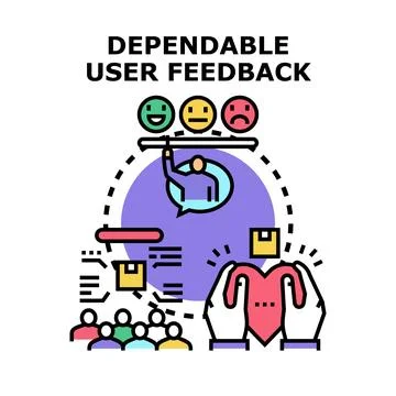 Collecting dependable user feedback for product development Stock Illustration
