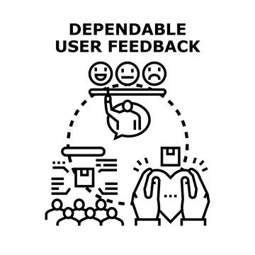 Collecting dependable user feedback for product development 스톡 일러스트