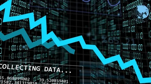 Collecting panel appearing, cluster gliding, jagged graph sliding, rings Stock Footage 335211635