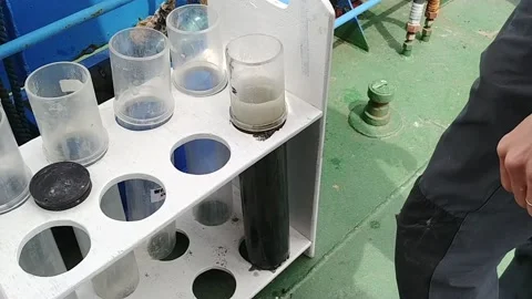  Collecting Sediments on the Ocean Floor  Stock Footage 138752347