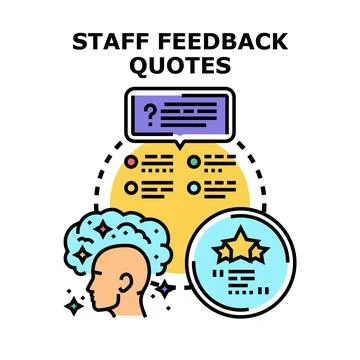 Collecting staff feedback and evaluating performance reviews Stock Illustration