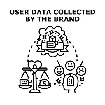 Collecting user data for brand value and customer loyalty Stock Illustration