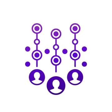 Collecting user data icon, vector Stock Illustration