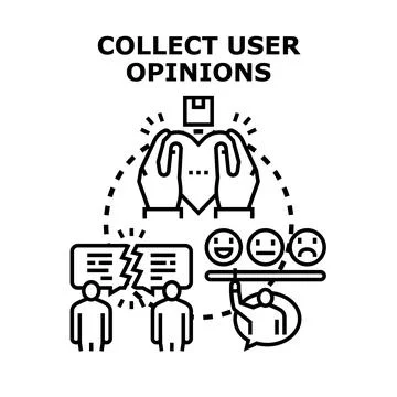 Collecting user feedback and client satisfaction data Stock Illustration