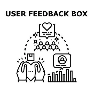 Collecting user feedback review measuring customer experience Stock Illustration