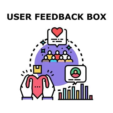 Collecting user feedback review measuring customer experience Stock Illustration