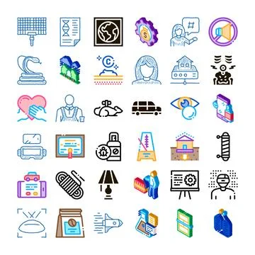 Collecting various web elements doodle icon set Stock Illustration