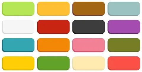 Collection of 16 isolated buttons Stock Illustration