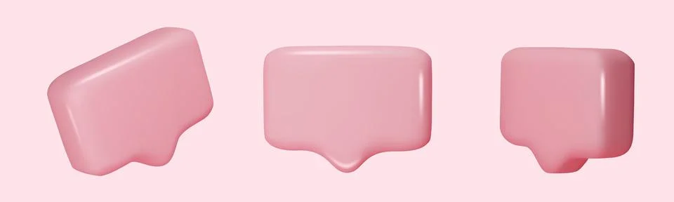 Collection 3d Chat dialogue text. Modern Realistic 3d design. The set is 스톡 일러스트