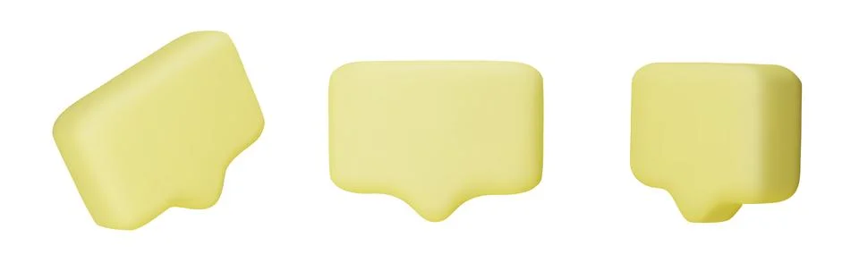 Collection 3d Chat dialogue text. Modern Realistic 3d design. The set is 스톡 일러스트