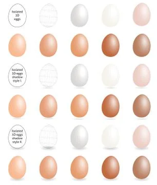Collection of 3d eggs Stock Illustration