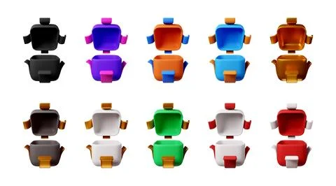 Collection of 3d gift box design set Illustrazione stock